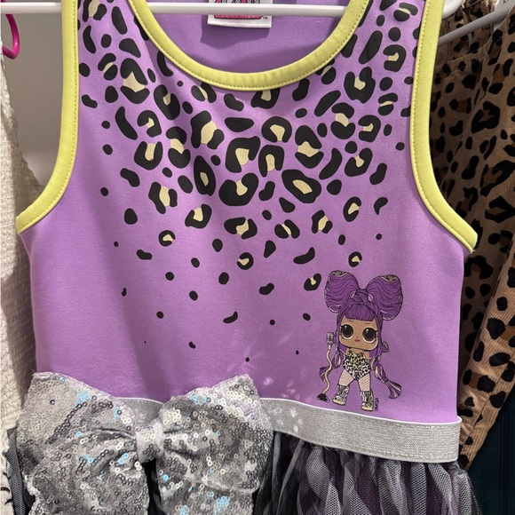 L.O.L. Surprise! Purple Leopard Dress with Sequins - Picture 1 of 9